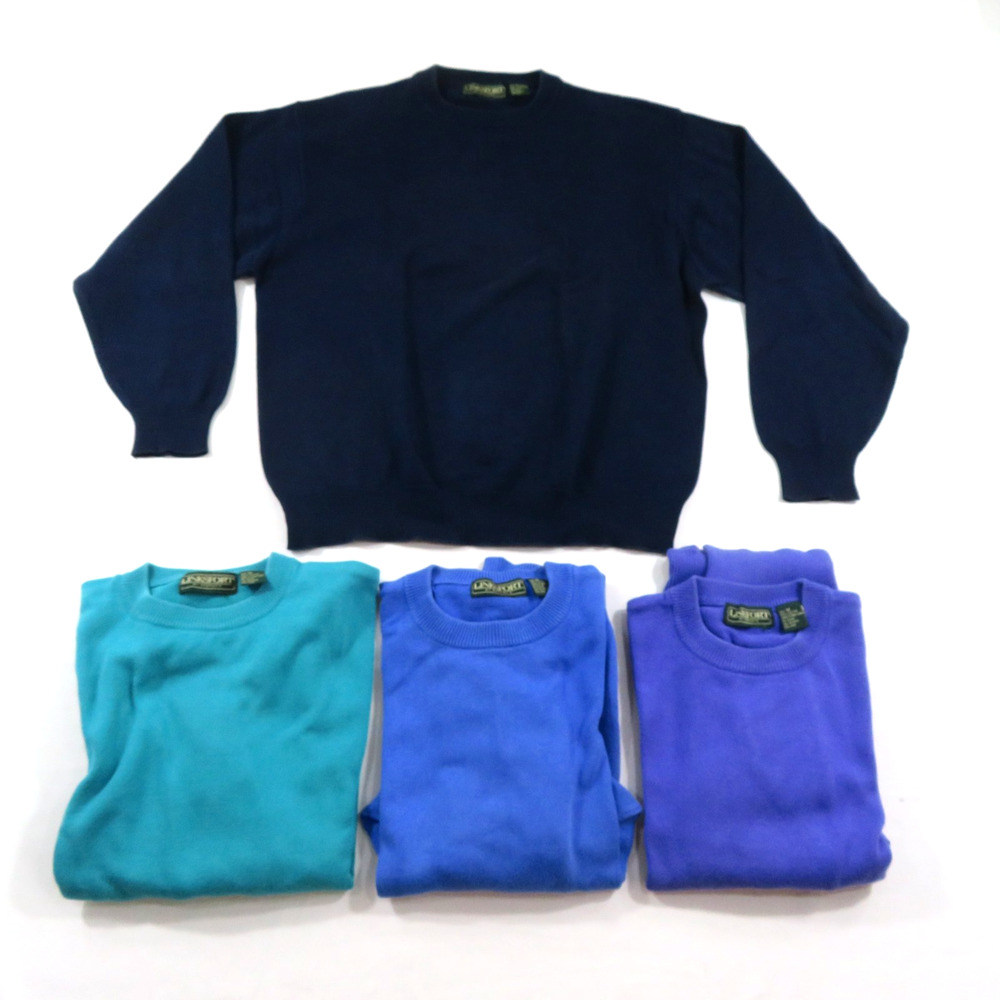 Lot of 4 Linksport by Austads Golf Sweaters Cotton Pullover Sz M Vintage